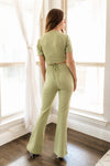 Wait Up Knit Gingham Slit Front Pants