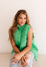 Bunny Slope Puffer Vest- Green