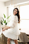 Marly Daisy Applique Floral Babydoll Dress
