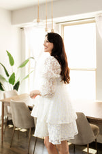 Marly Daisy Applique Floral Babydoll Dress