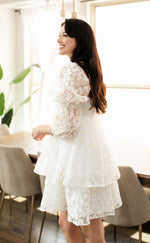 Marly Daisy Applique Floral Babydoll Dress
