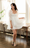Marly Daisy Applique Floral Babydoll Dress
