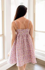 Joan Floral High Sheen Babydoll Dress