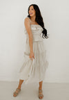 Maven Linen Tiered Midi Skirt