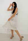 Maven Linen Tiered Midi Skirt