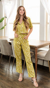 Exposition Linen Abstract Pocketed Pants