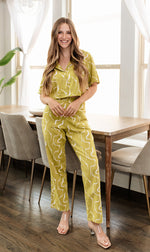 Exposition Linen Abstract Pocketed Pants
