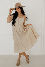 Liliana Cotton Ruffle Tiered Midi Dress
