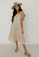 Liliana Cotton Ruffle Tiered Midi Dress