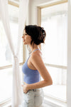 Tammy Ribbed Racerback Brami - Periwinkle