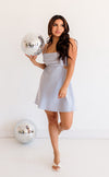 Tatiana Satin Cowl Neck Cutout Dress