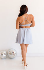 Tatiana Satin Cowl Neck Cutout Dress