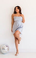 Tatiana Satin Cowl Neck Cutout Dress