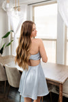 Tatiana Satin Cowl Neck Cutout Dress