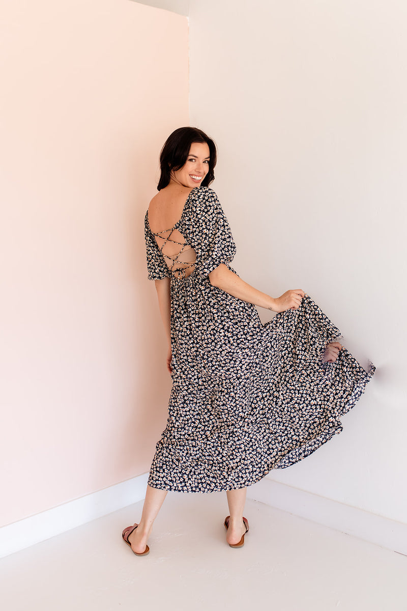 Alma Smocked Floral Maxi Dress