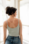Sydney Ribbed Seamless Crop Tank - Dusty Mint