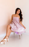 Joan Floral High Sheen Babydoll Dress