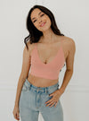 Step Up Washed Bralette - Washed Pink