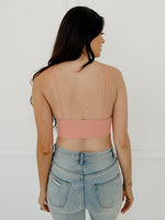Step Up Washed Bralette - Washed Pink