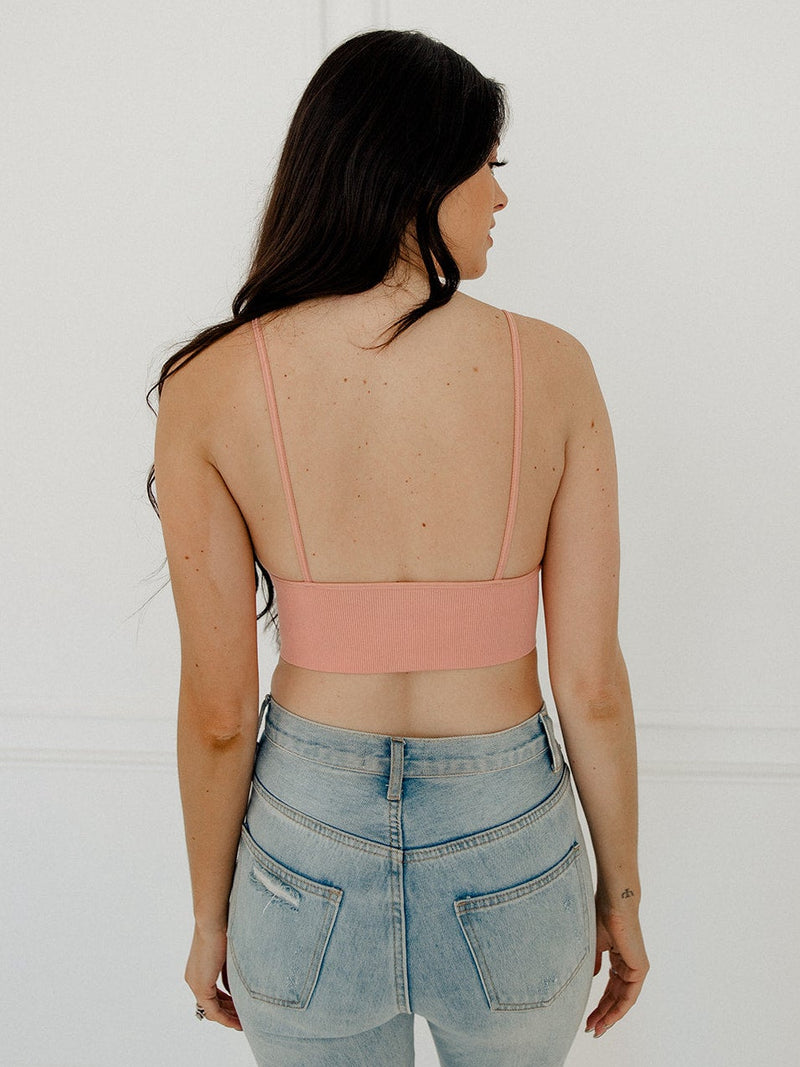 Step Up Washed Bralette - Washed Pink