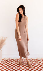 Perfect Game Rayon Slit Maxi Dress - Mocha