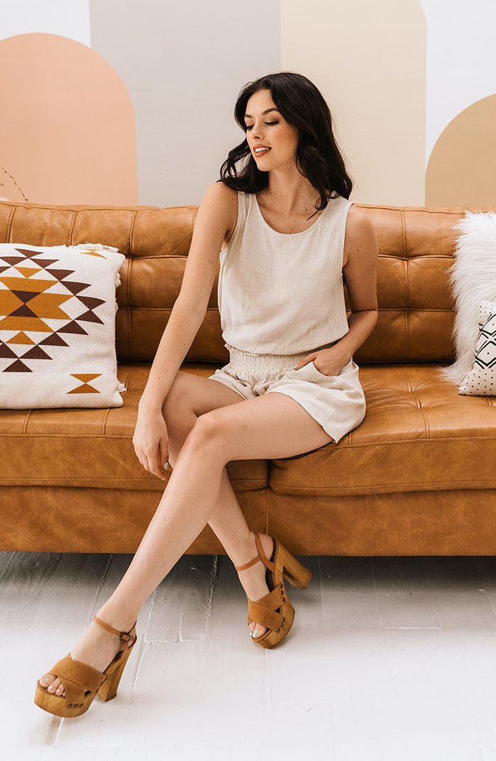 Camden Linen High Rise Shorts