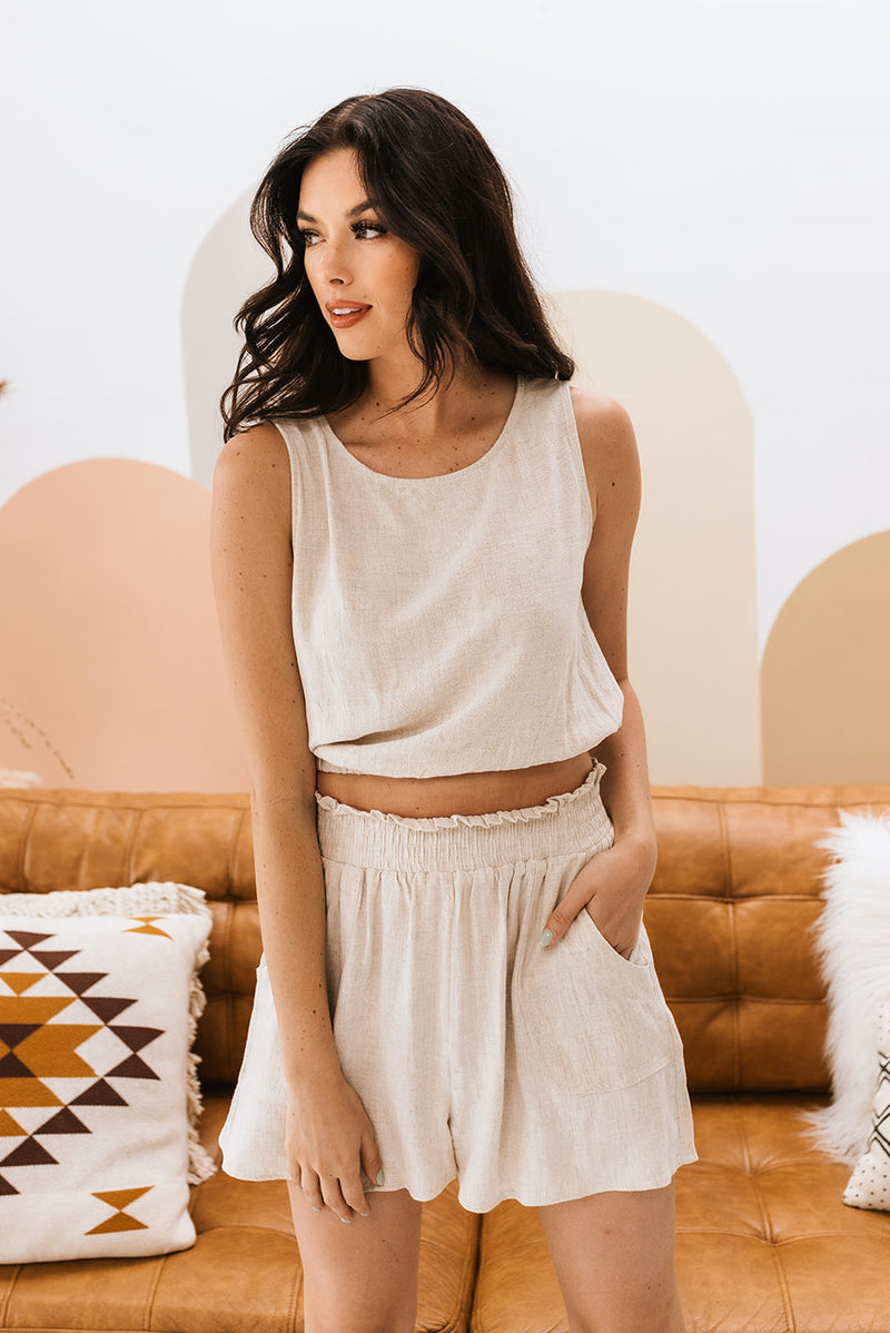 Camden Linen High Rise Shorts