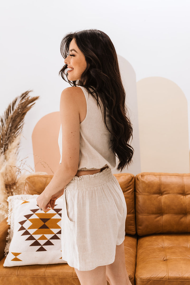 Camden Linen High Rise Shorts