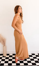Someday Soon Ribbed Wide Leg Pants - Camel