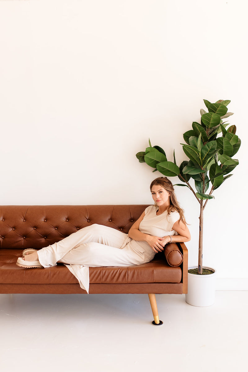 Elliana Wide Leg Ribbed Knit Pants