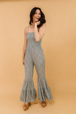 Lucie Floral Smocked Flared Leg Jumpsuit