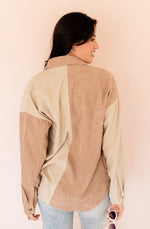 Remi Corduroy Color Block Shacket