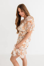 Theodora Floral Cutout Mini Dress