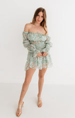 Paxton Floral Ruffle Crop Top