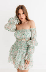 Paxton Floral Ruffle Crop Top