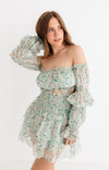 Paxton Floral Ruffle Crop Top