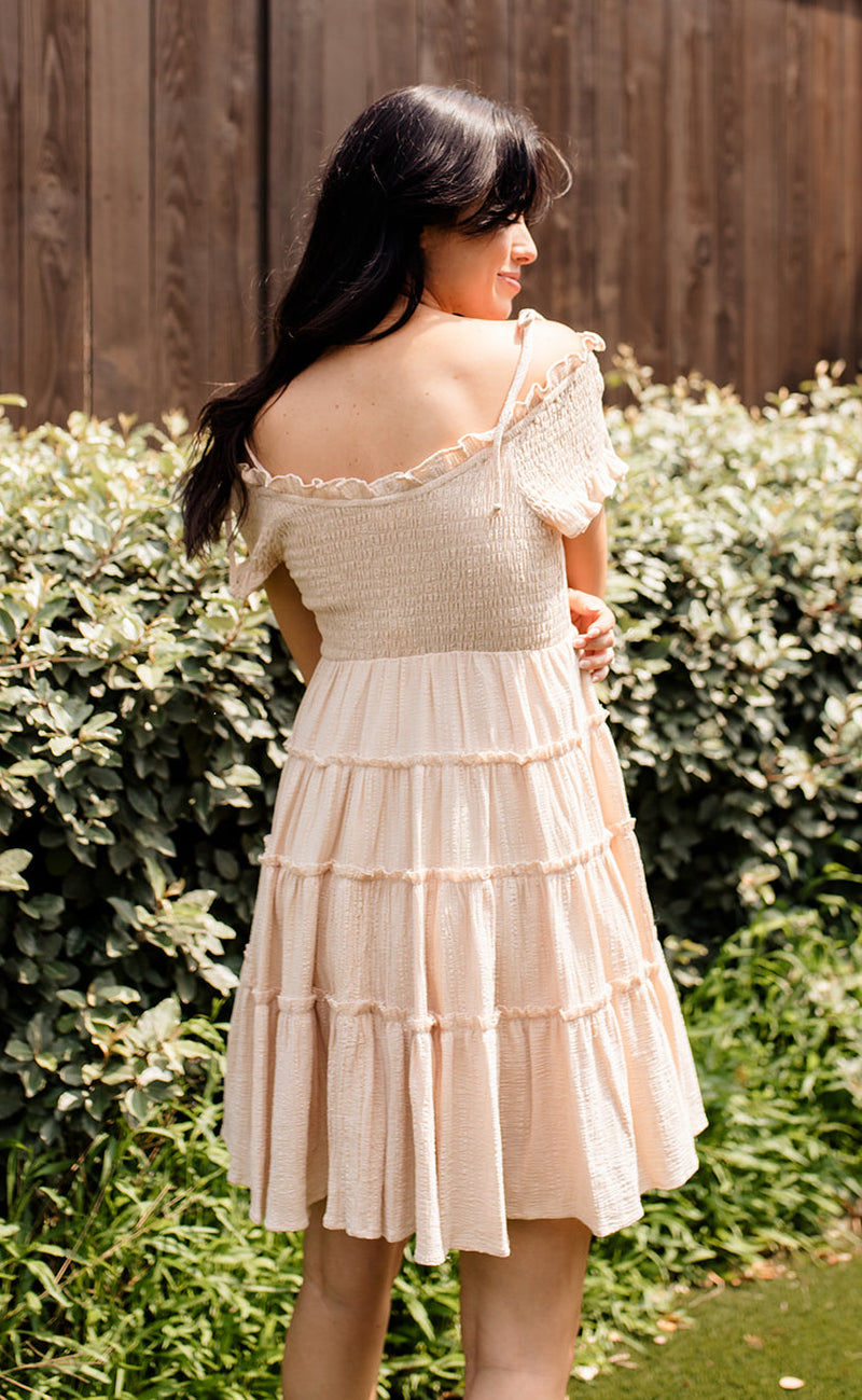 Gianna Smocked Ruffle Tiered Mini Dress