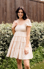Gianna Smocked Ruffle Tiered Mini Dress