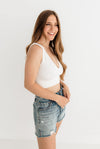 Jolie Ribbed Seamless Crop Top - White
