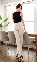 Let's Get Away Mock Neck Knit Top - Black