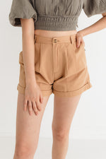 Barnett Cotton Pocketed High Rise Shorts