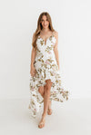 Kelly Floral High Low Ruffle Maxi Dress