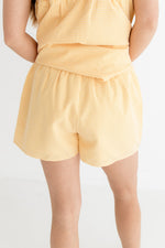 Milani Gingham Elastic Waist Shorts - Lemon
