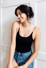 Close Call Seamless Cami Bodysuit - Black