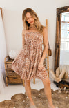 Marie Strapless Floral Tie Front Babydoll Dress