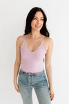 Forever Young Seamless Frill Ruffle Tank Top - Lavender