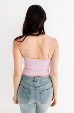 Forever Young Seamless Frill Ruffle Tank Top - Lavender
