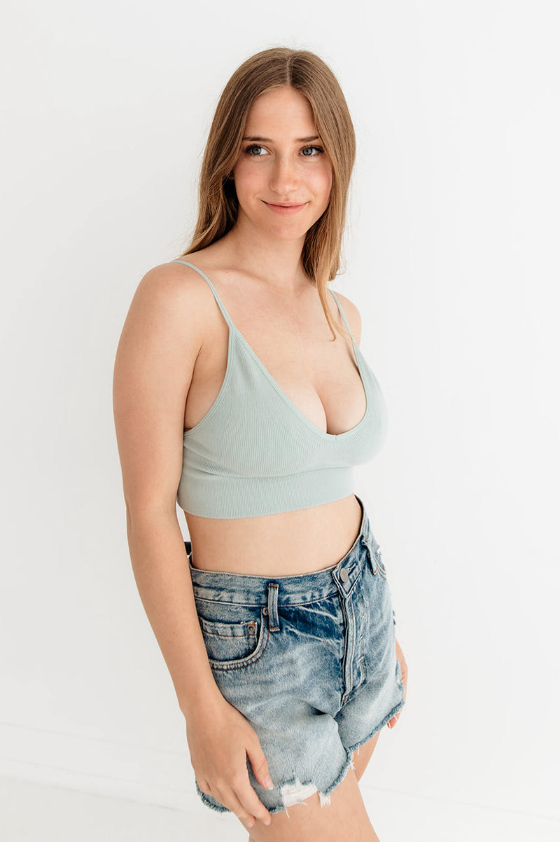 Shoreline Bralette - Dusty Mint