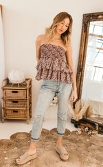 River Floral Smocked Ruffle Skirt Or Tube Top