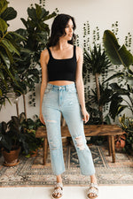 Kip High Rise Distressed Denim Jeans